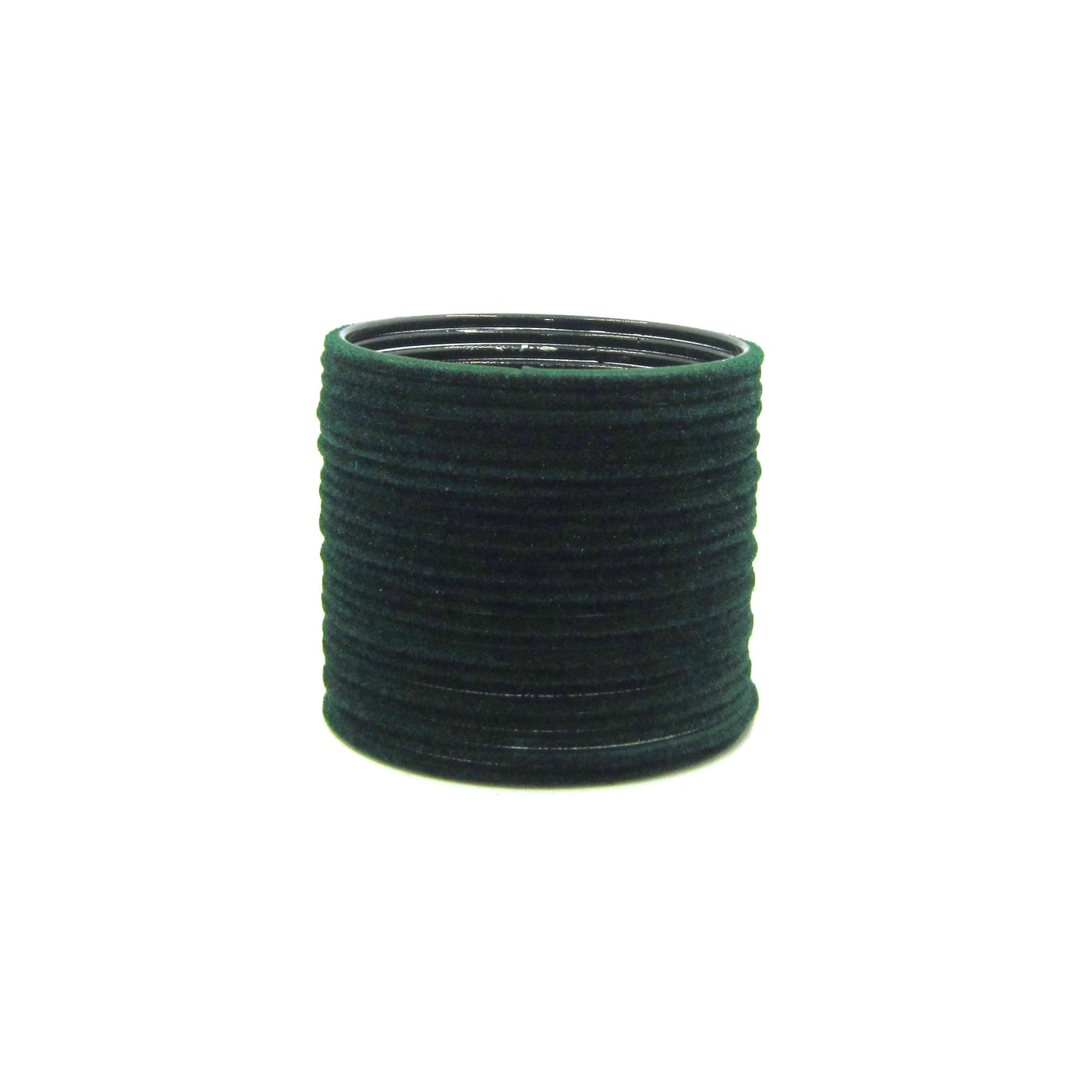 Velvet Dark Green Metal 24 Bangles by Enava