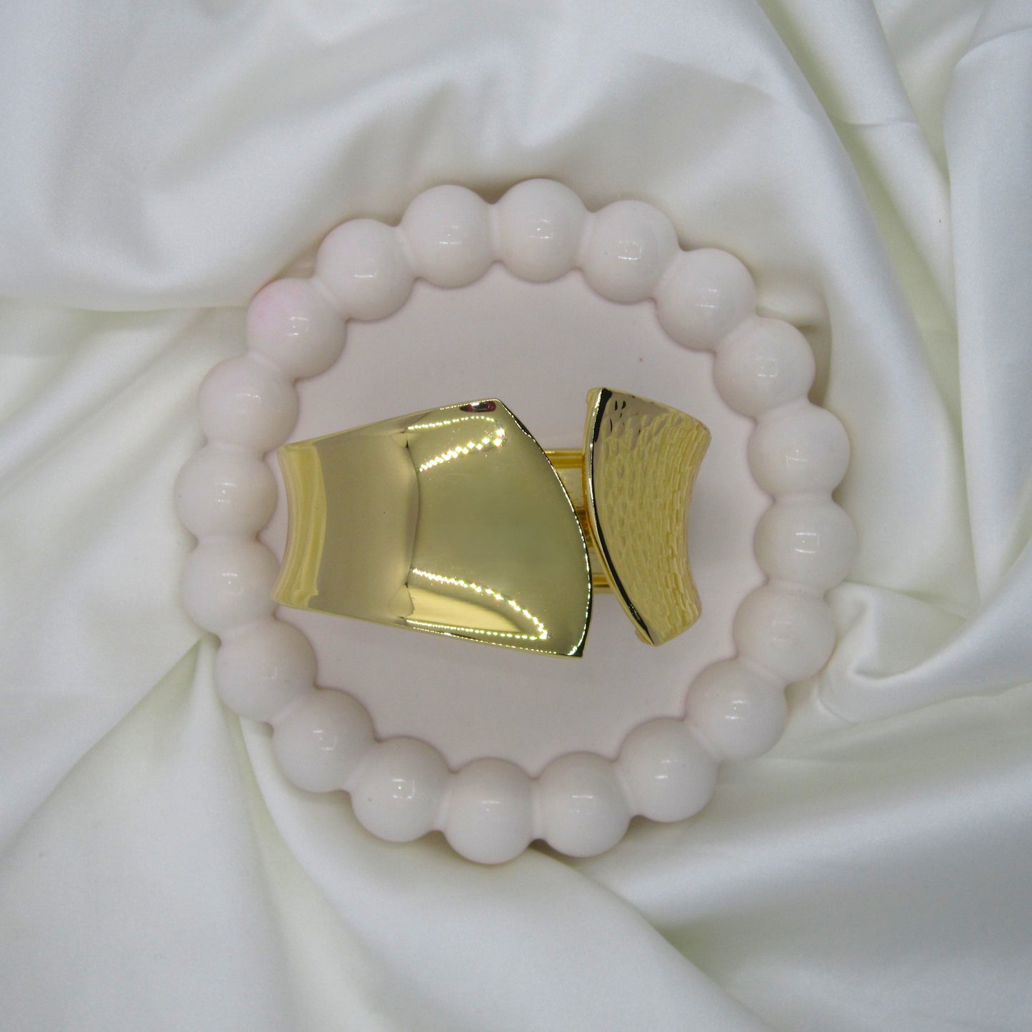 Duo Reflection Gold Plated Openable Anti Tarnish Bracelet by Enava
