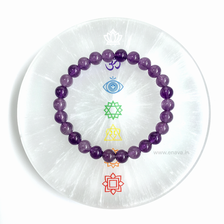 Amethyst Healing Crystal for Calmness & Spiritual Growth | Meditation & Energy Gemstone Bracelet by Enava Gems Bracelet Enava Jewels.