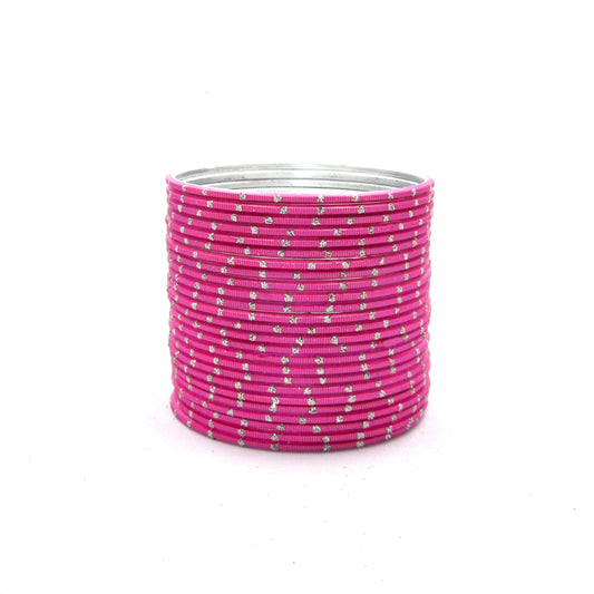 Glitter Gajari Metal 24 Bangles by Enava