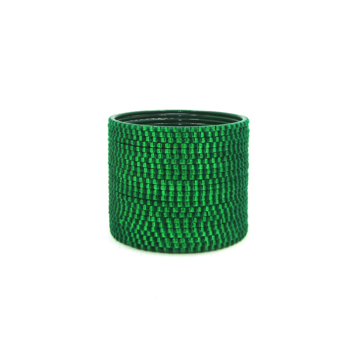 Glam Green Metal 24 Bangles by ENAVA featuring an elegant velvet and glossy finish. Premium Plain Designer Metal Bangles for women, ideal for weddings, festive occasions, parties, and everyday styling.