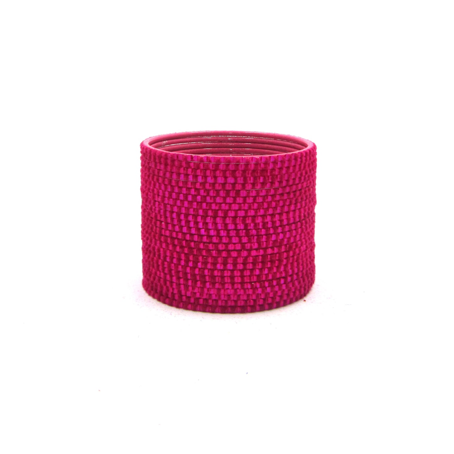 Glam Rani Pink Metal 24 Bangles by ENAVA featuring a luxurious velvet and glossy finish. Premium Plain Designer Metal Bangles for women, ideal for weddings, festive occasions, parties, and everyday styling.