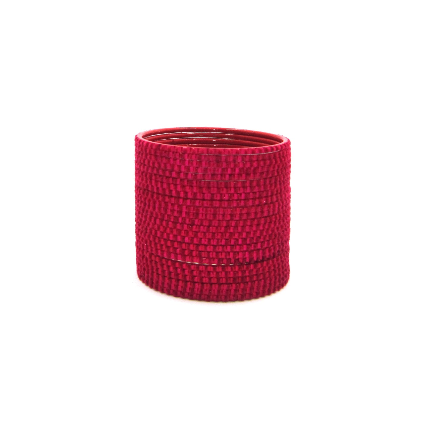 Glam Strawberry Metal 24 Bangles by ENAVA featuring a luxurious velvet and glossy finish. Premium Plain Designer Metal Bangles for women, ideal for weddings, festive occasions, parties, and everyday styling.