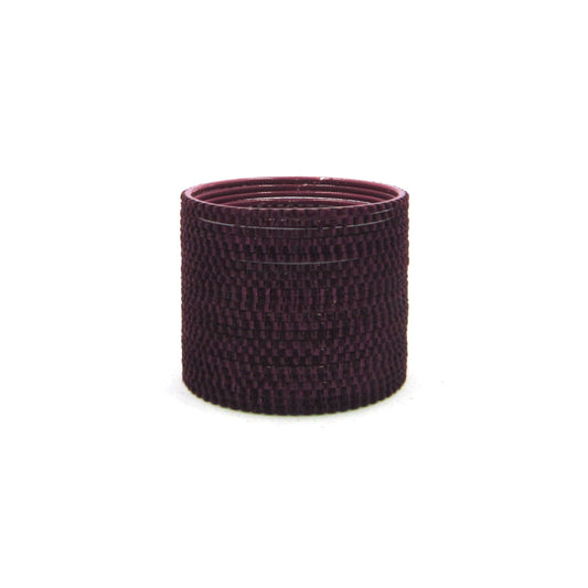 Glam Wine Metal 24 Bangles by ENAVA featuring a luxurious velvet and glossy finish. Premium Plain Designer Metal Bangles for women, ideal for weddings, festive occasions, parties, and everyday styling.