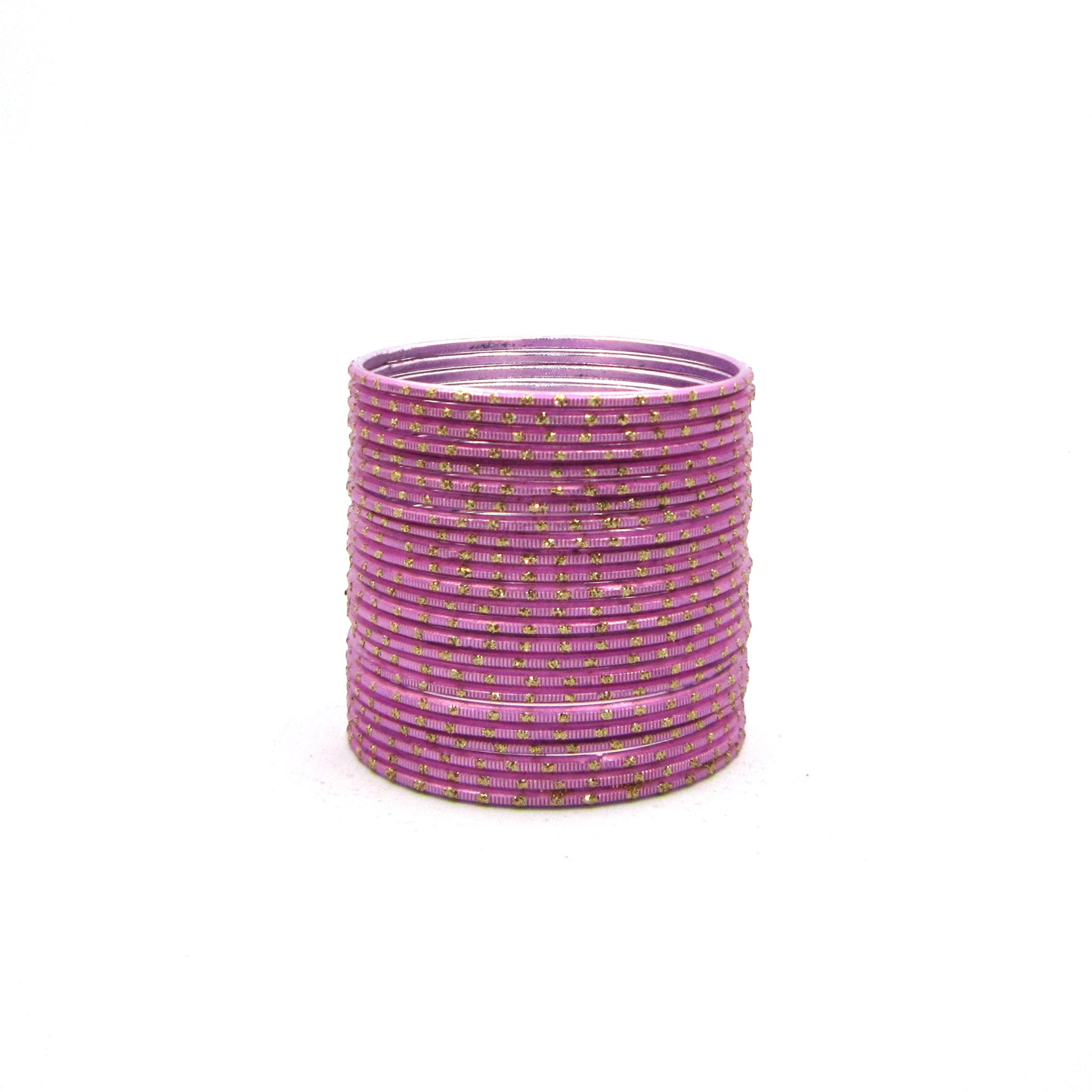 Glitter Light Piyazi Metal 24 Bangles by ENAVA – Light Piyazi Plain Designer Aluminum Bangles Set with Glitter Detailing and Smooth Finish, Elegant Traditional and Festive Bangles for Women, 24 Bangles Pack