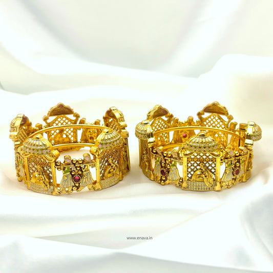 Rajwadi Dulha Dulhan Collection Bangles by Enava