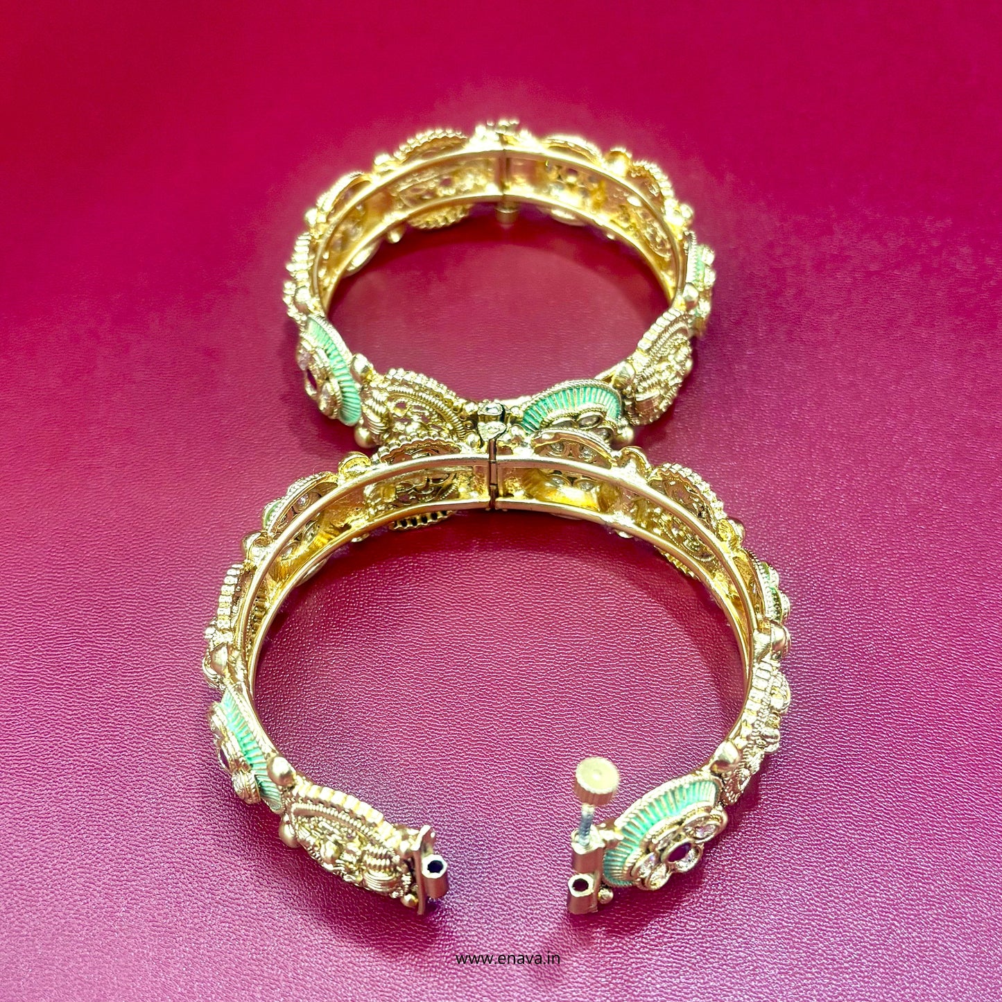 Rajwadi Mahalakshmi Kada Bangles by Enava