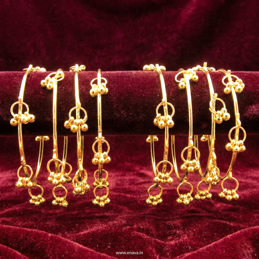 Kashmiri Ghungroo Charm 8 Bangles Set by Enava