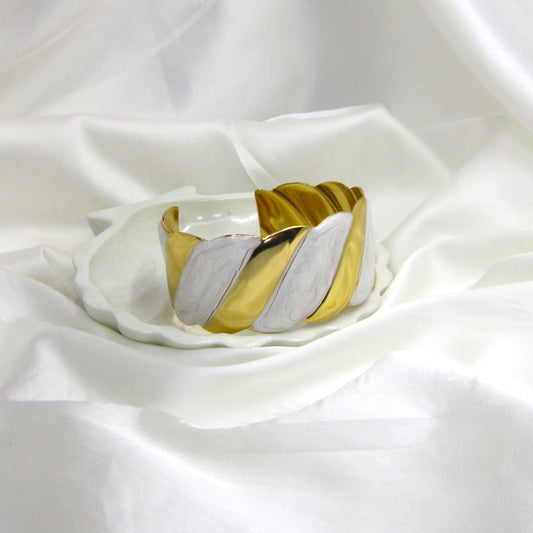 Marble Gold Tide Marble Finish Enamel Anti Tarnish Bracelet by Enava