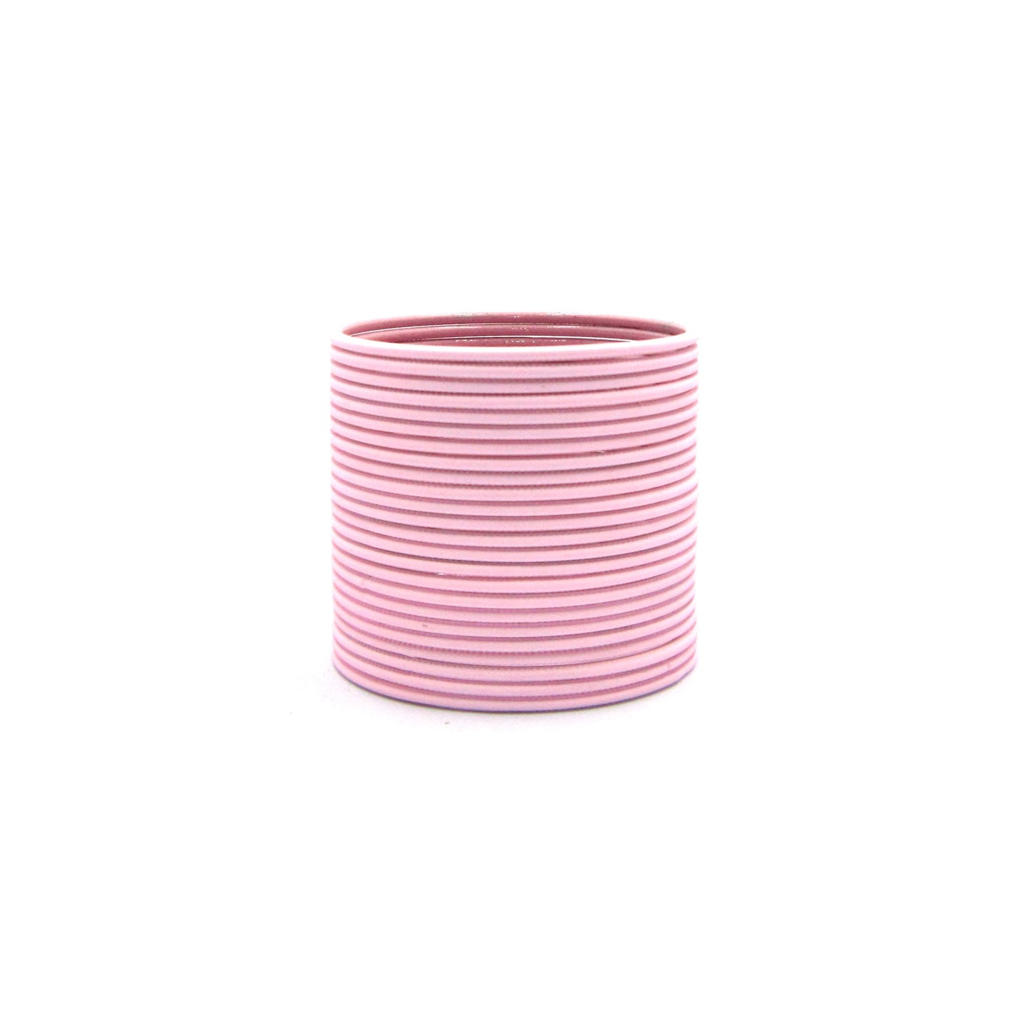 Matte Baby Pink Metal 24 Bangles by Enava