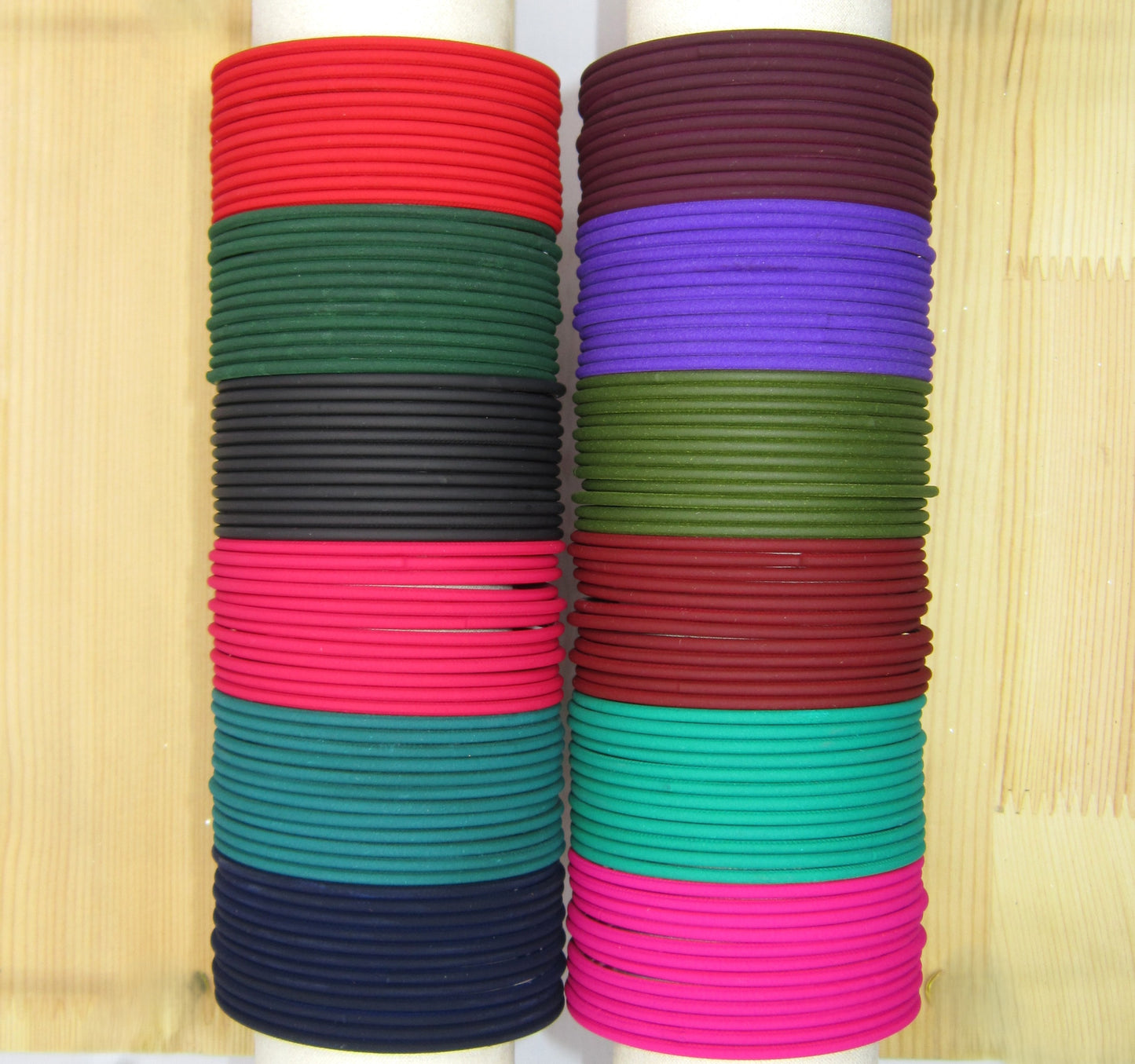 Matte Dark Color Metal Bangles Combo – 12 Colors (1 Dozen Each)