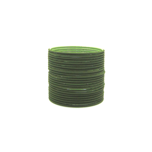 Matte Mehendi Metal 24 Bangles by Enava