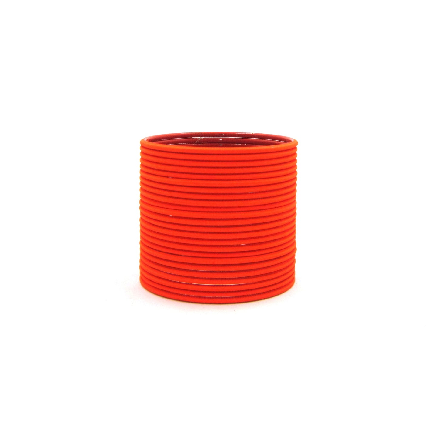 Matte Orange Metal 24 Bangles by Enava