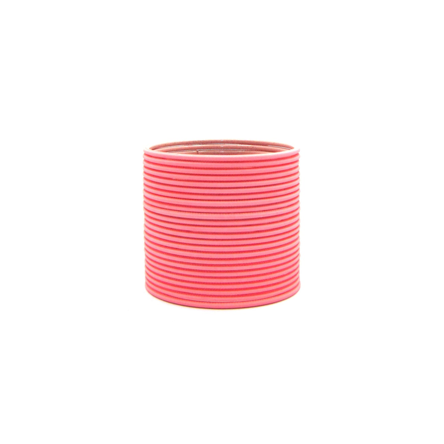 Matte Peach Pink Metal 24 Bangles by Enava