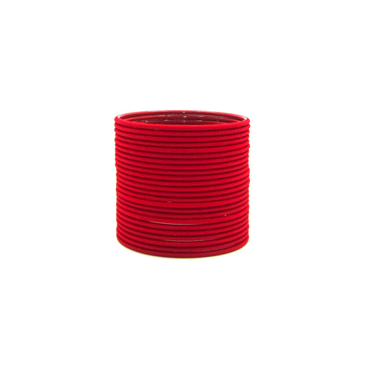 Matte Red Metal 24 Bangles by Enava