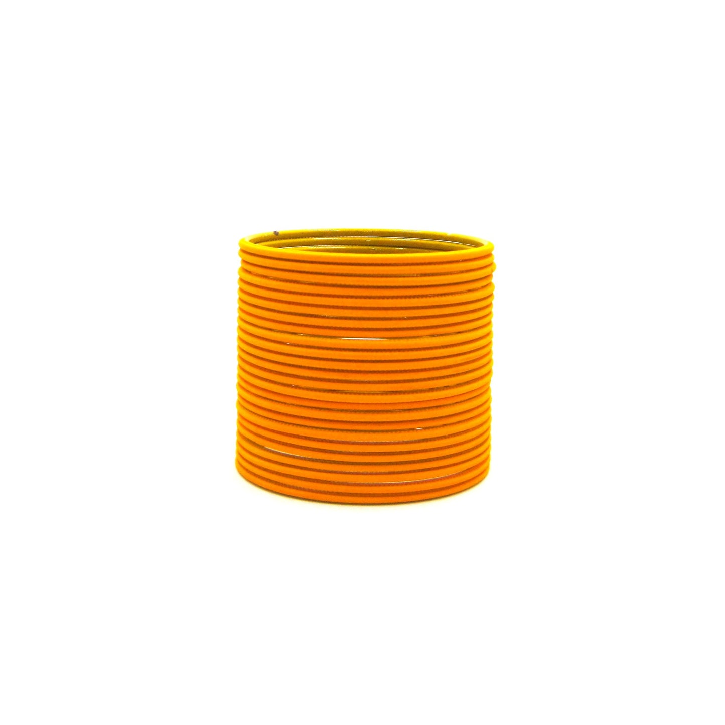 Matte Yellow Mango Metal 24 Bangles by Enava