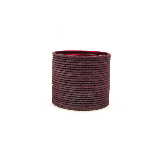 Shiny Maroon Metal 24 Bangles by Enava