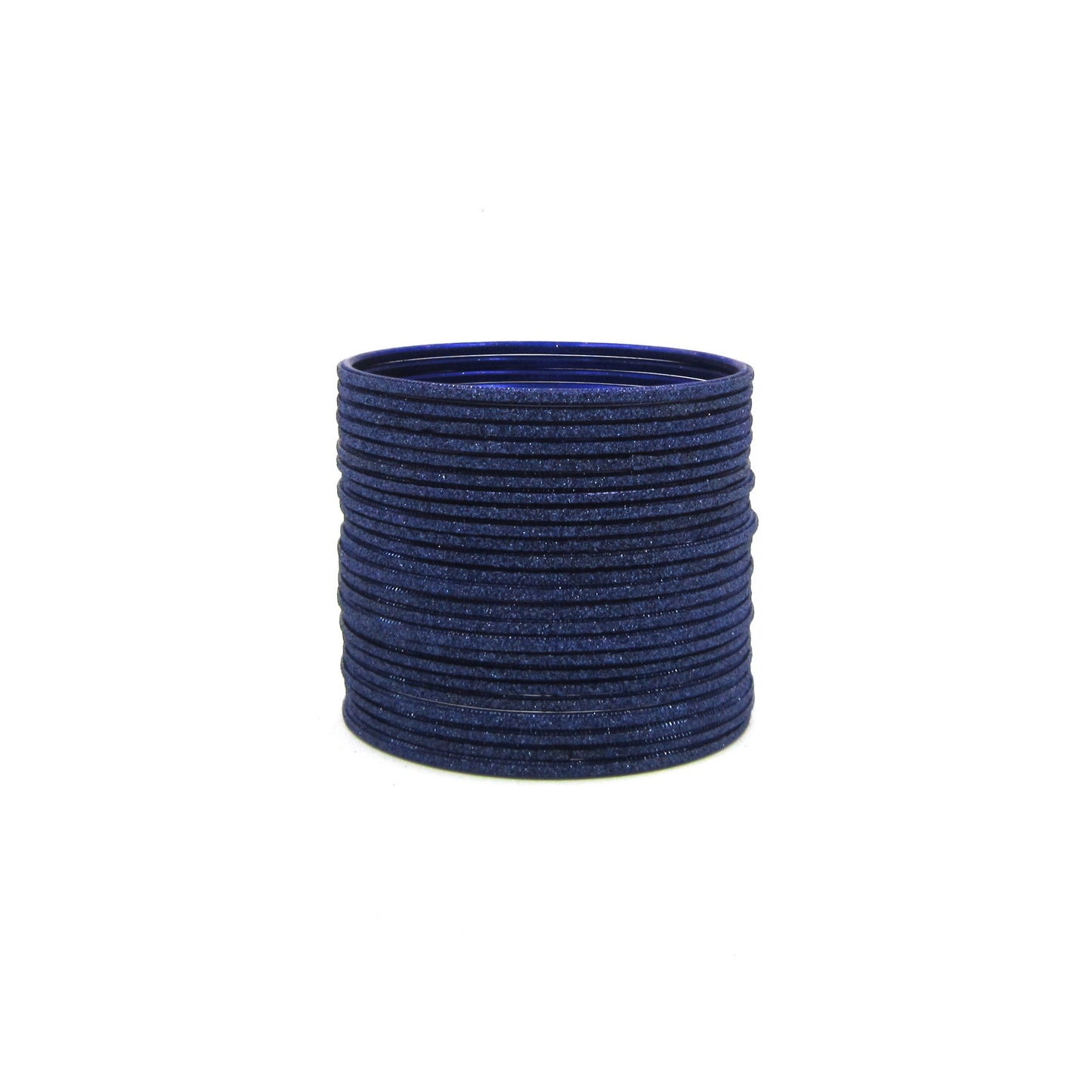 Shiny Navy Blue Metal 24 Bangles by Enava