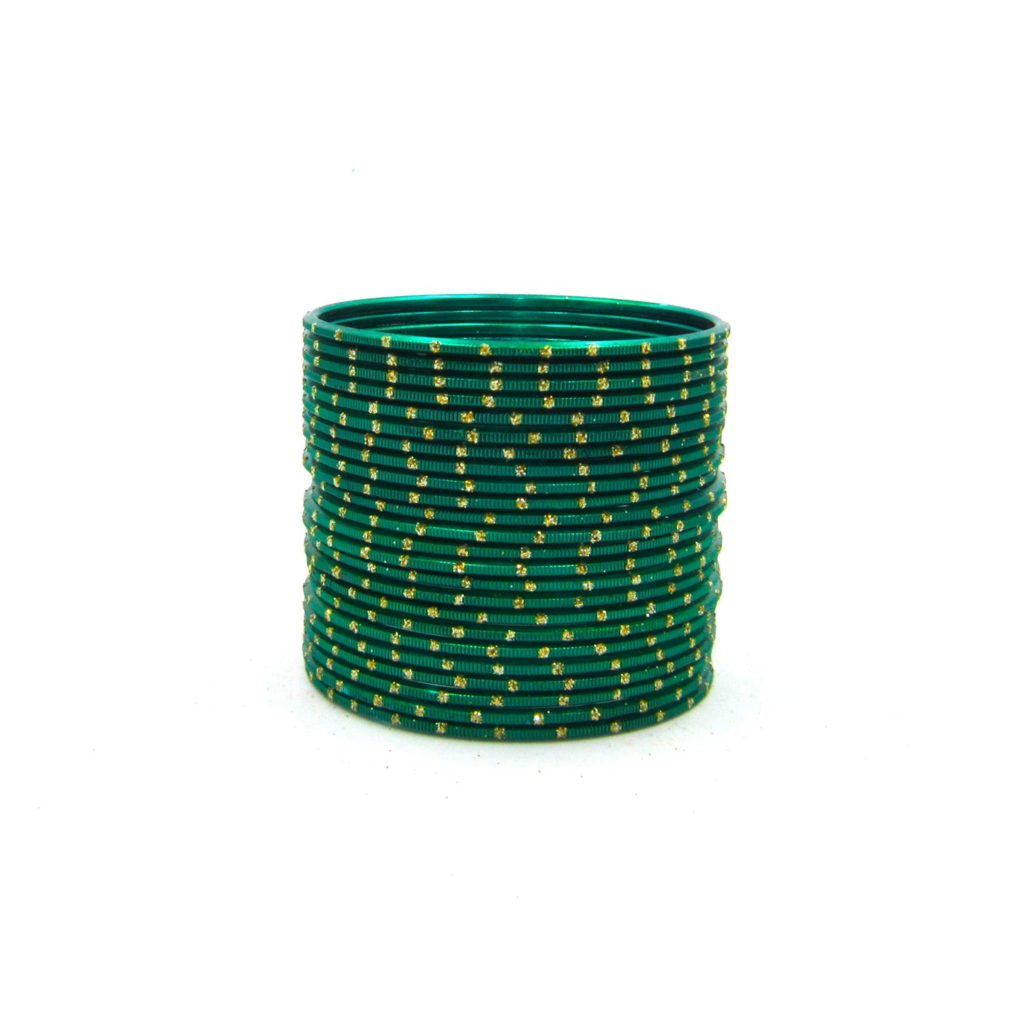 Glitter Peacock Metal 24 Bangles by Enava
