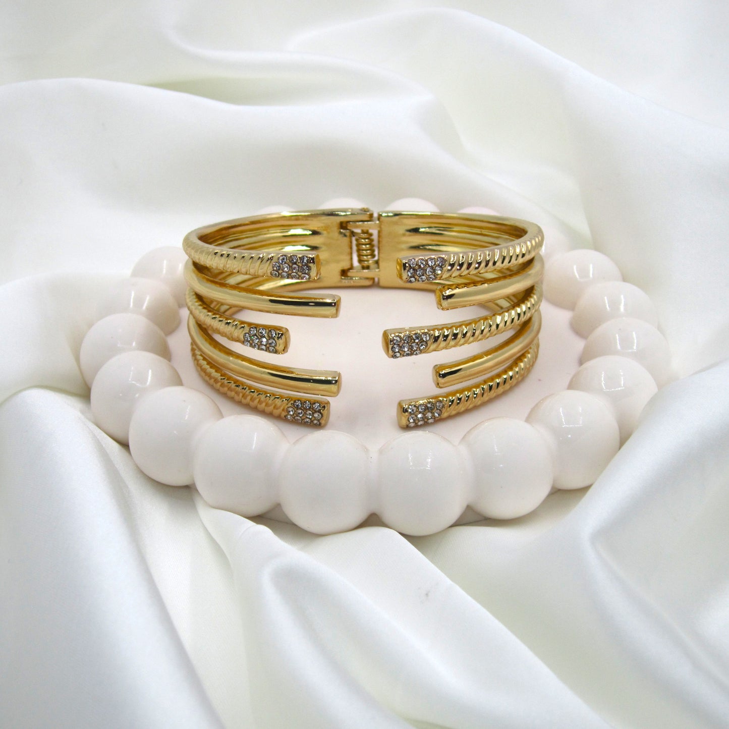 Ritz Harmony Gold Plated Openable Anti Tarnish Bracelet by Enava