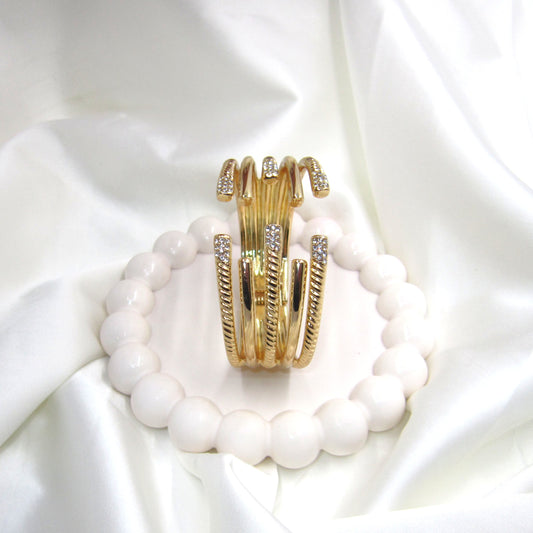 Ritz Harmony Gold Plated Openable Anti Tarnish Bracelet by Enava
