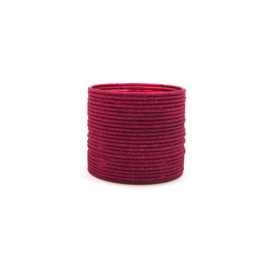 Shiny Strawberry Metal 24 Bangles by Enava