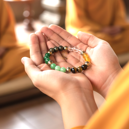 Dhana Yog Certified Bracelet | Money Magnet attracts Wealth & Financial Prosperity | Pyrite, Citrine, Aventurine, Tiger Eye, Green Jade & Natural Spahtic by Enava Gems