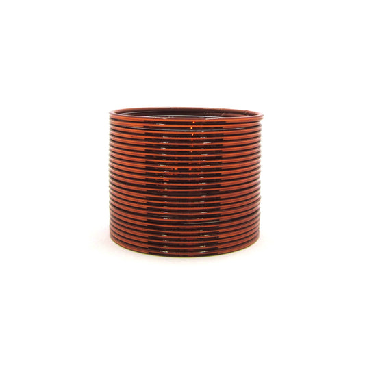 Glossy Copper Metal 24 Bangles by Enava