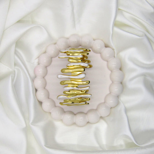 Drip Gold & Marble Finish Enamel Anti Tarnish Bracelet by Enava