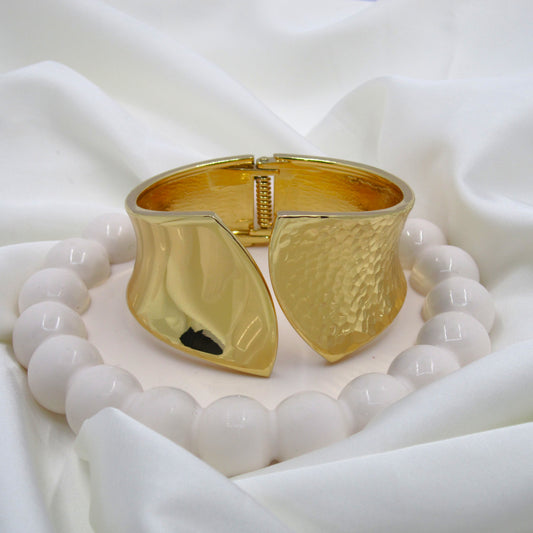 Duo Reflection Gold Plated Openable Anti Tarnish Bracelet by Enava