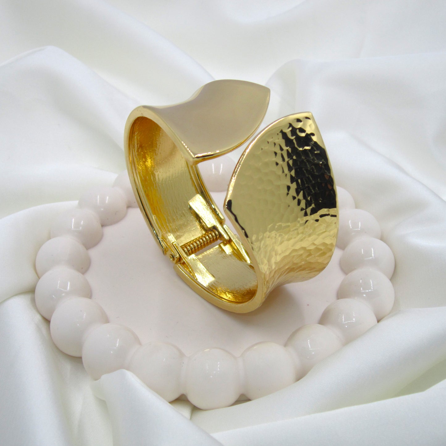 Duo Reflection Gold Plated Openable Anti Tarnish Bracelet by Enava