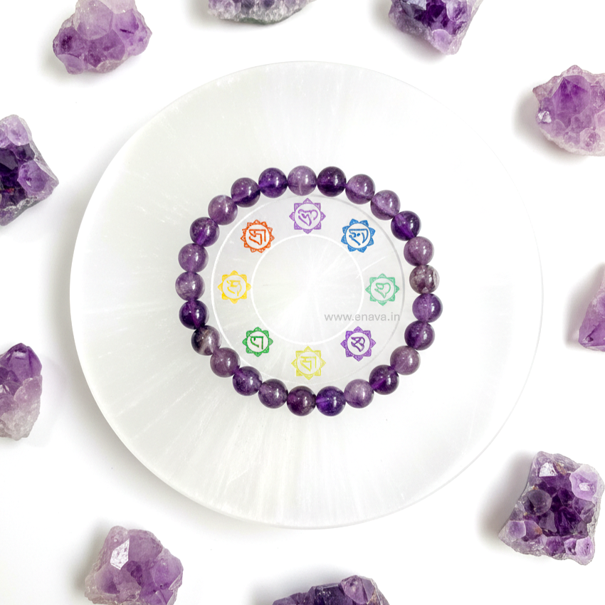 Amethyst Healing Crystal for Calmness & Spiritual Growth | Meditation & Energy Gemstone Bracelet by Enava Gems Bracelet Enava Jewels.