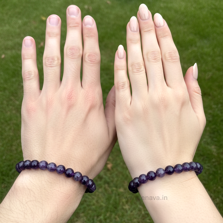 Amethyst Healing Crystal for Calmness & Spiritual Growth | Meditation & Energy Gemstone Bracelet by Enava Gems Bracelet Enava Jewels.