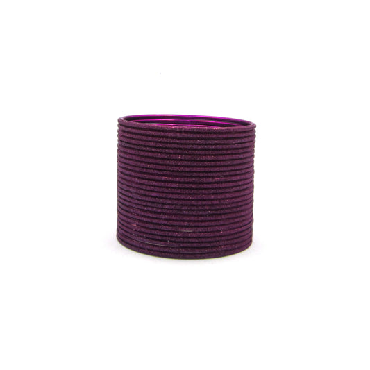 Shiny Falsa Maroon Metal 24 Bangles by Enava
