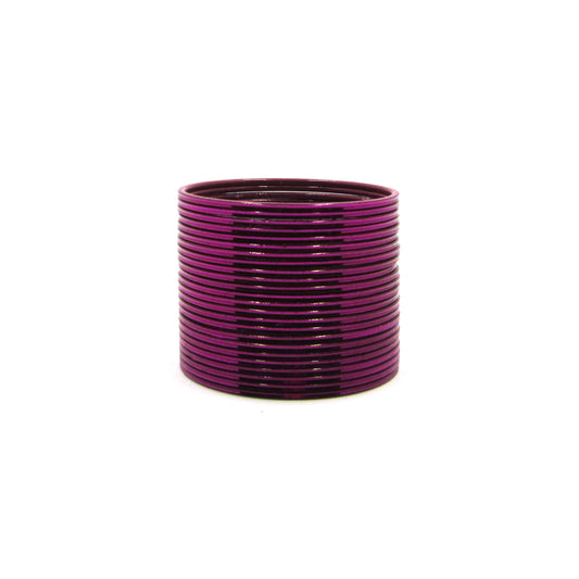 Glossy Falsa Maroon Metal 24 Bangles by Enava