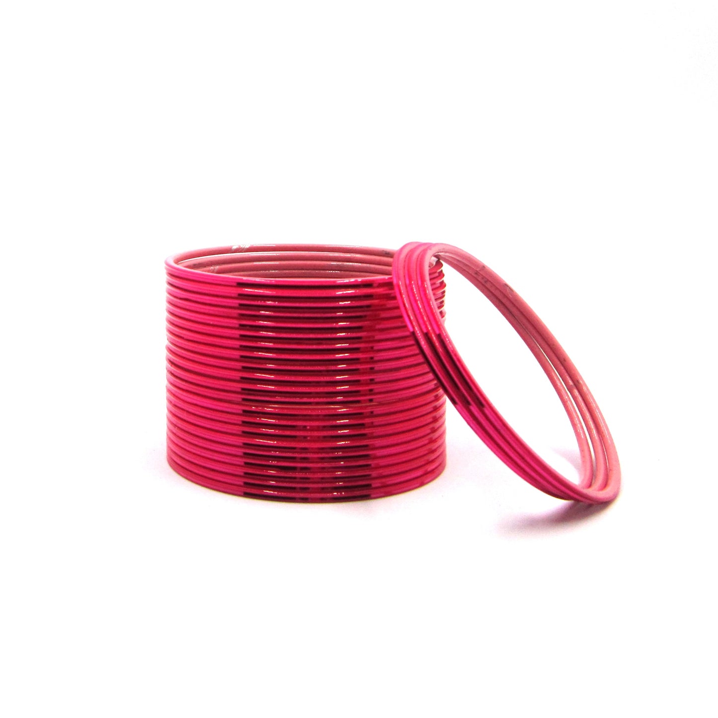 Glossy Gajari Metal 24 Bangles by Enava
