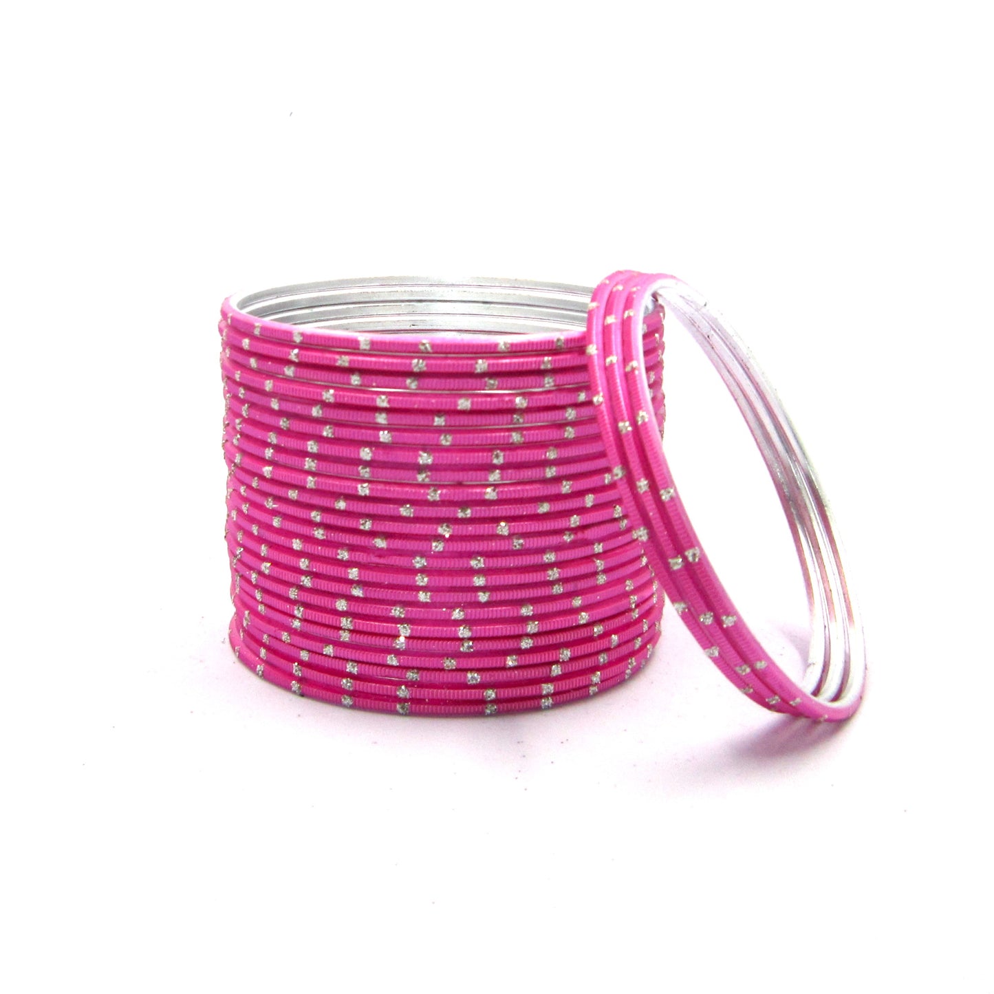 Glitter Gajari Metal 24 Bangles by Enava