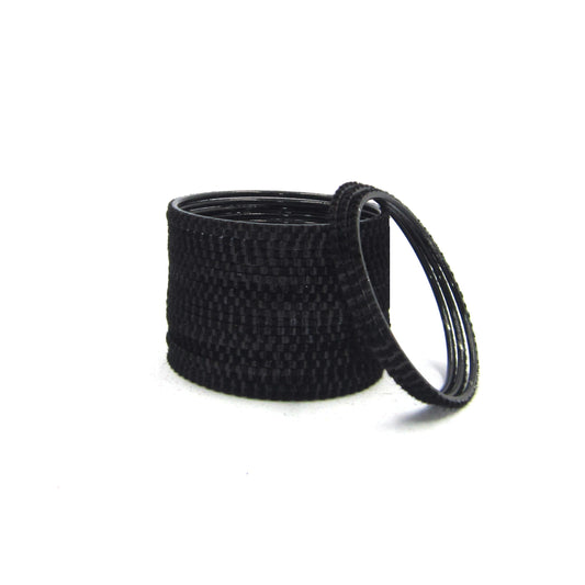 Glam Black Metal 24 Bangles online. Premium plain designer metal bangles with superior finishing, durable quality, and elegant style for daily wear, weddings, parties, and festive occasions.