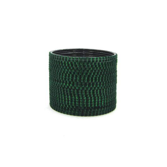 Glam Dark Green (Kai) Metal 24 Bangles online. Featuring a luxurious velvet and glossy finish, these premium plain designer metal bangles are lightweight, durable, and perfect for weddings, festive occasions, and everyday wear.