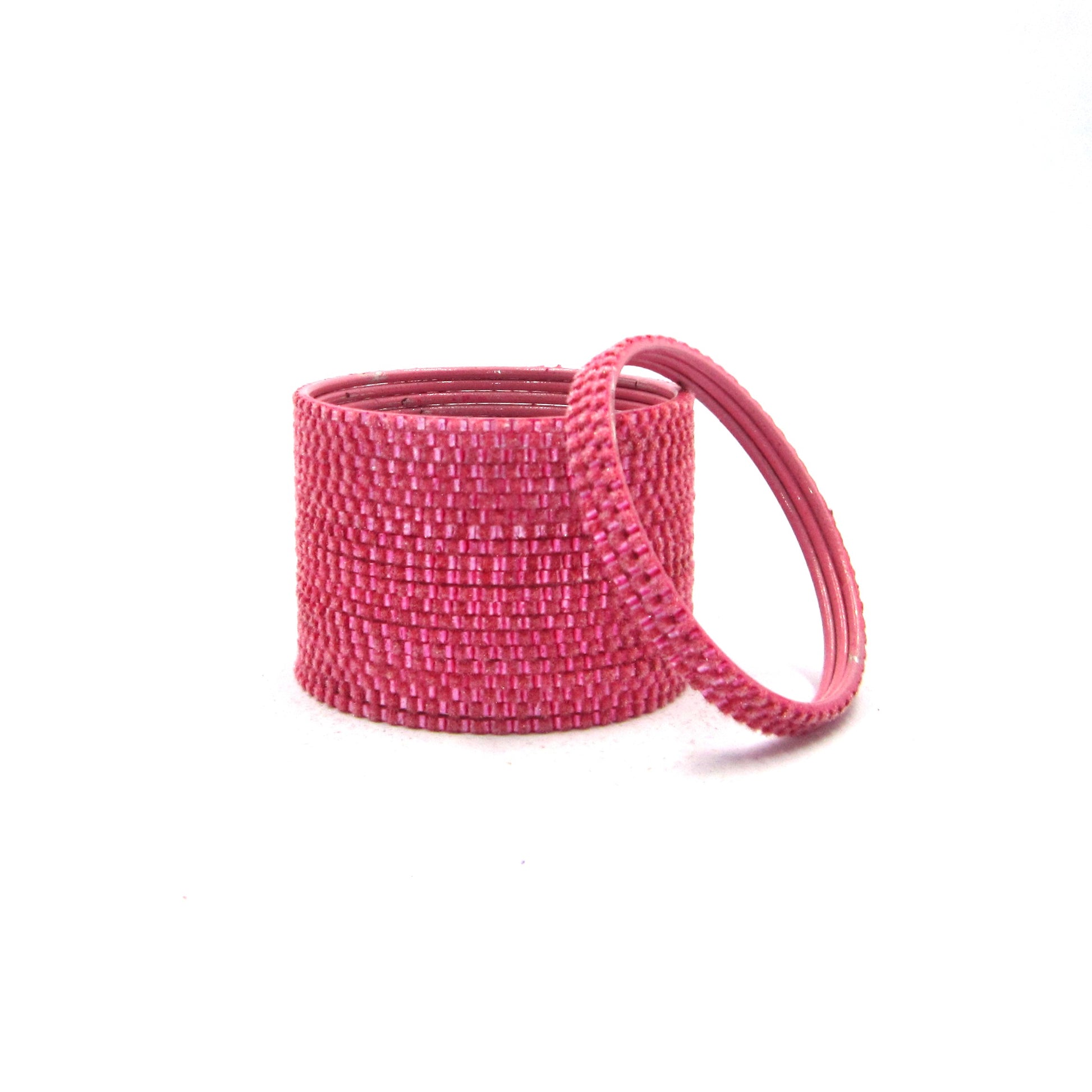 Glam Light Gajari Metal 24 Bangles by ENAVA featuring an elegant velvet and glossy finish. Premium Plain Designer Metal Bangles for women, ideal for weddings, festive occasions, parties, and everyday styling. 