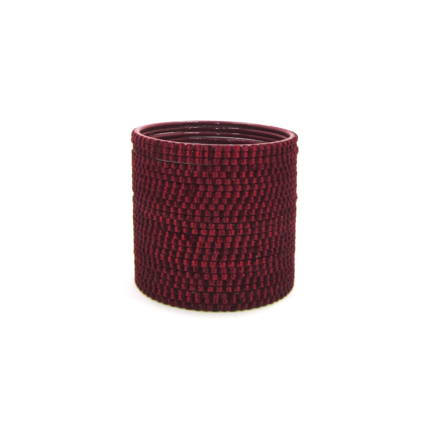 Glam Mehroon (Maroon) Metal 24 Bangles by ENAVA featuring a luxurious velvet and glossy finish. Premium Plain Designer Metal Bangles for women, ideal for weddings, festive occasions, parties, and everyday styling.