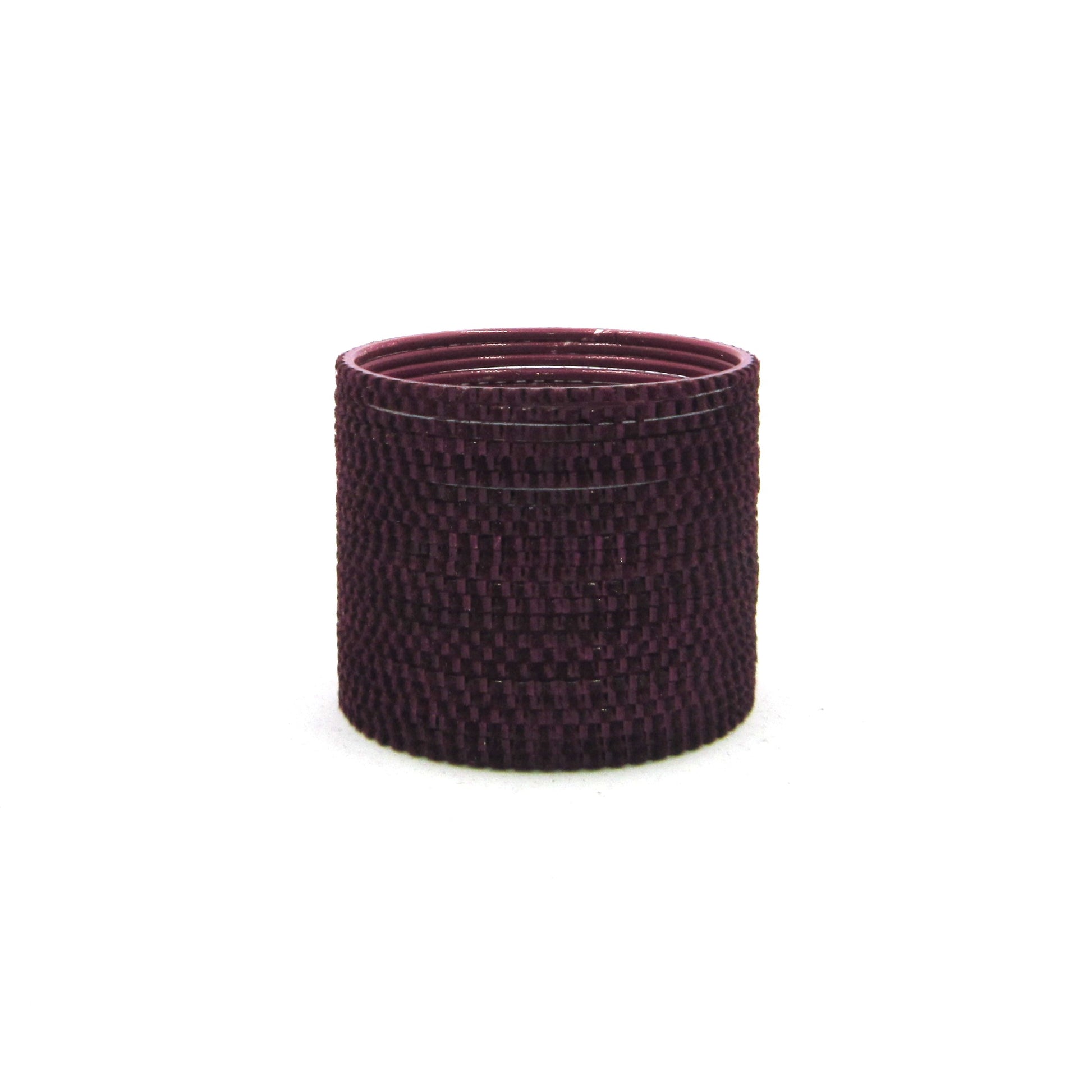 Glam Wine Metal 24 Bangles by ENAVA featuring a luxurious velvet and glossy finish. Premium Plain Designer Metal Bangles for women, ideal for weddings, festive occasions, parties, and everyday styling.