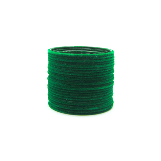 Velvet Green Metal 24 Bangles by Enava