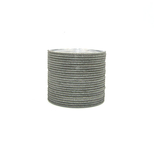 Shiny Dark Grey Metal 24 Bangles by Enava
