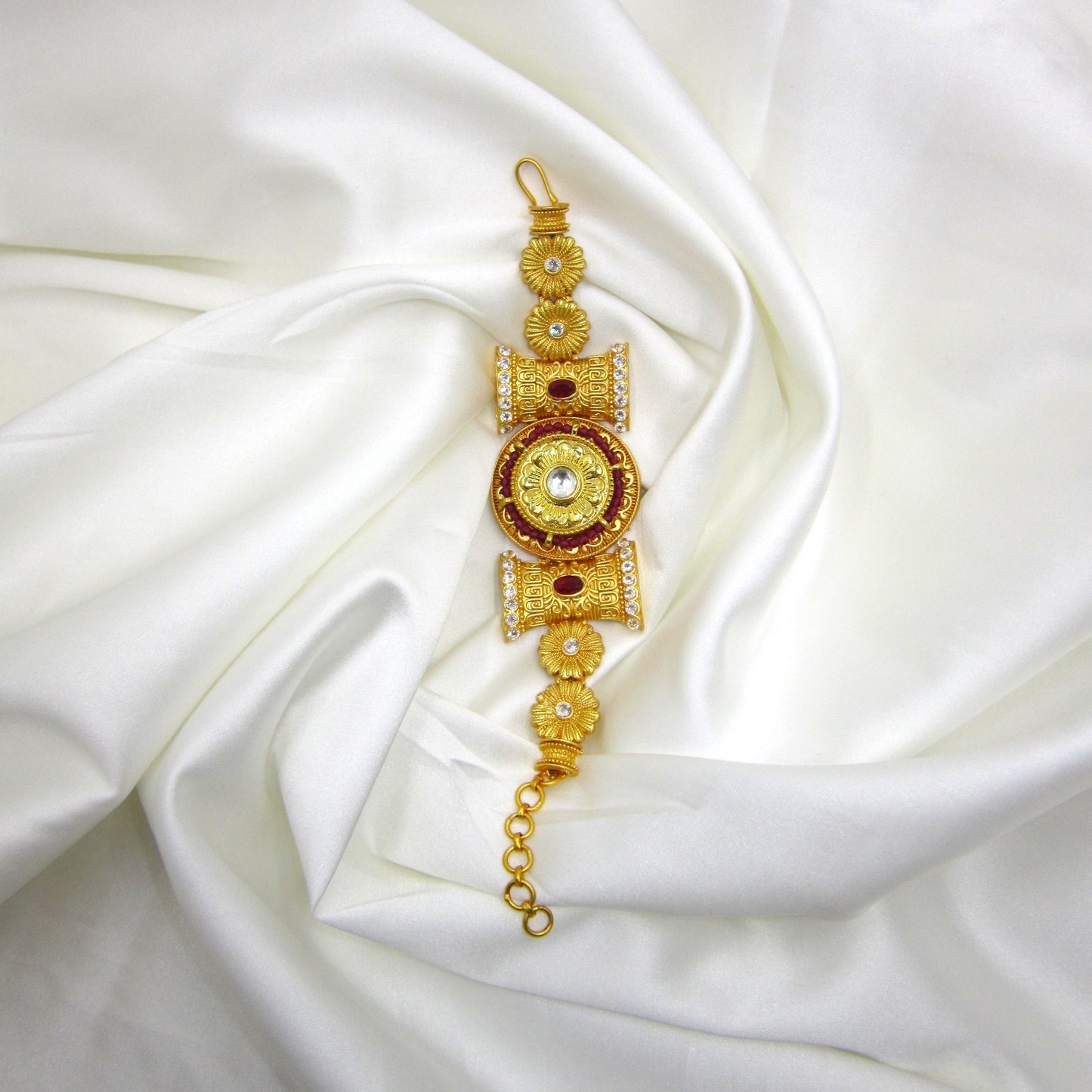Heritage Bloom Rajwadi Ethnic Traditional Bracelet by Enava
