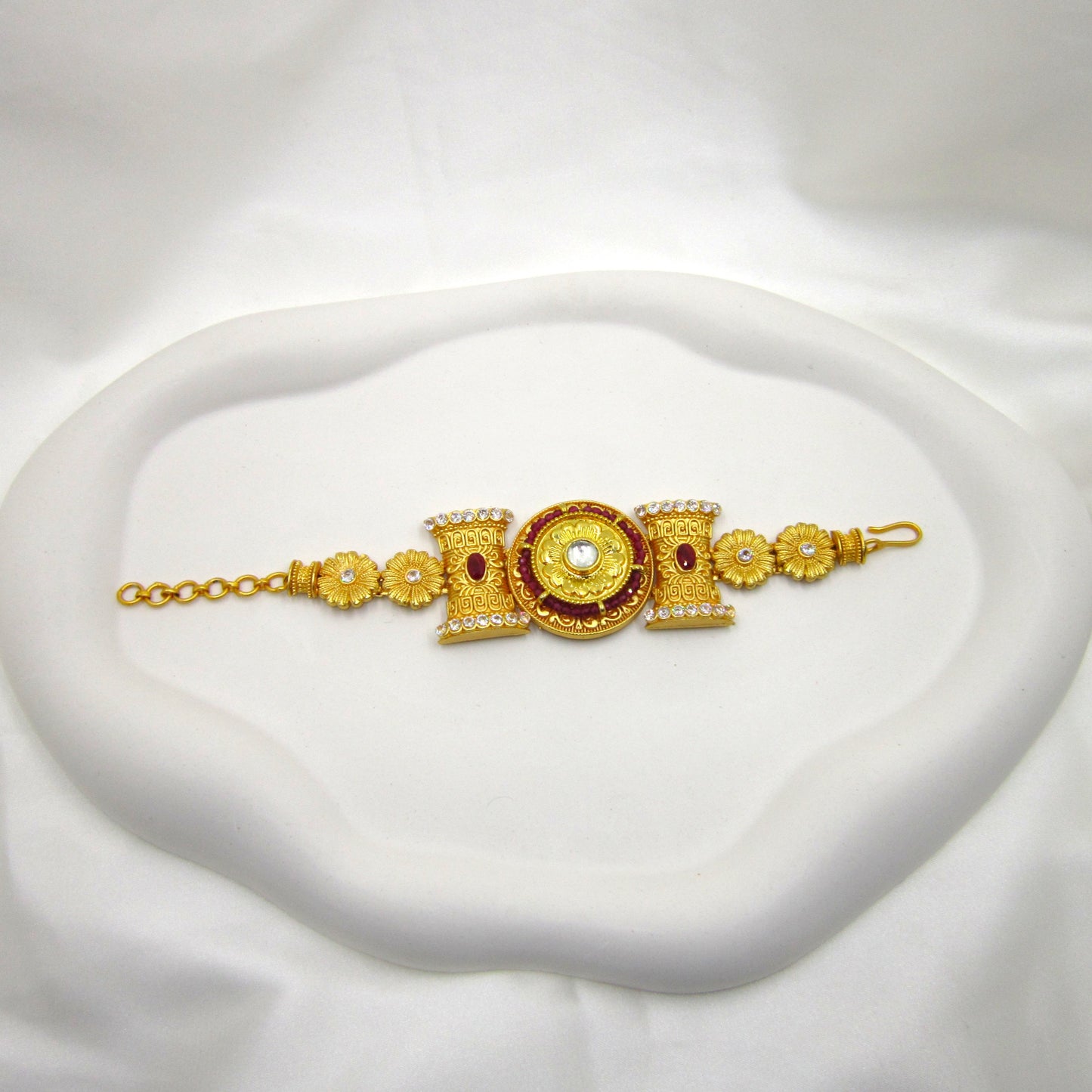 Heritage Bloom Rajwadi Ethnic Traditional Bracelet by Enava