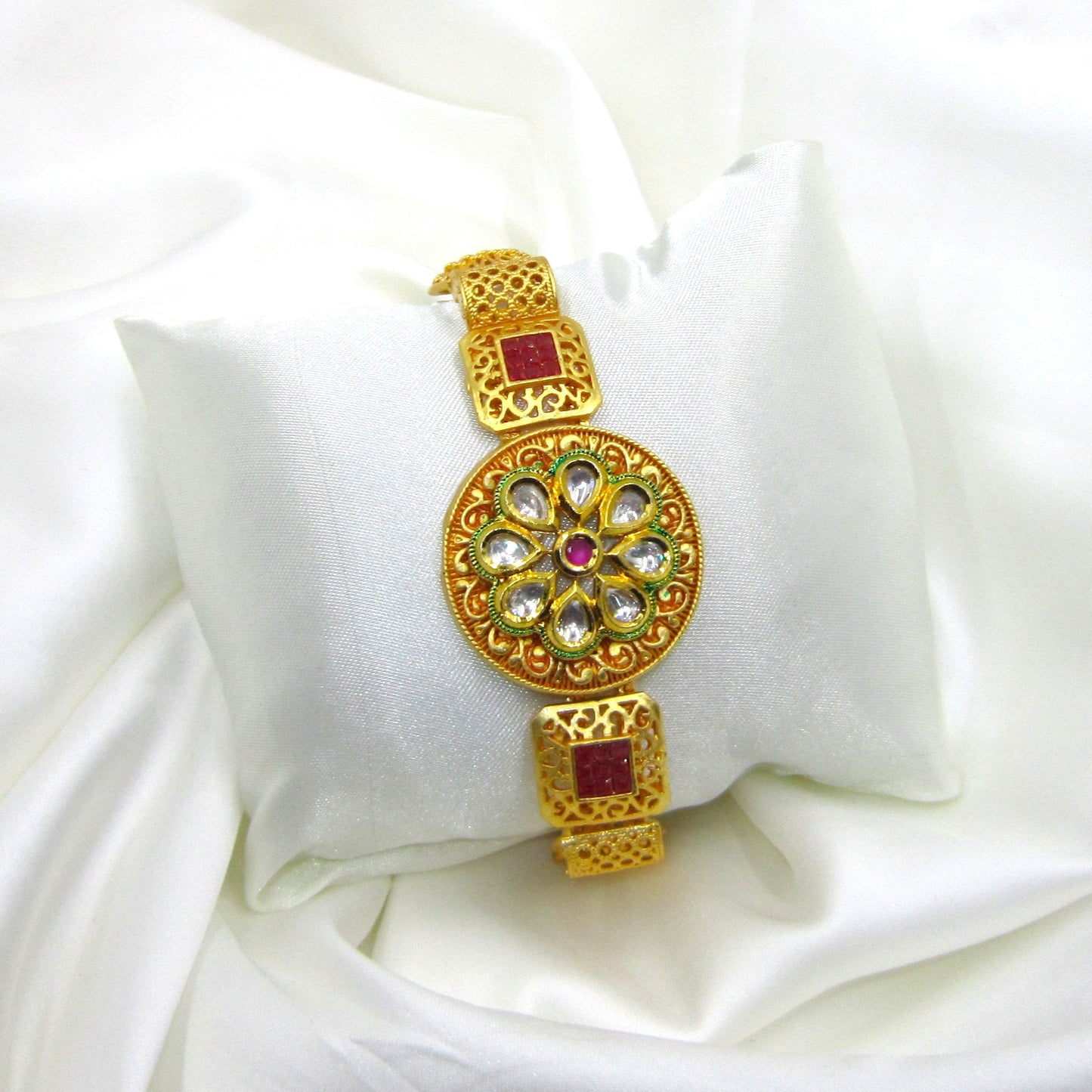 Hiranyaa Ruby and Kundan Bracelet