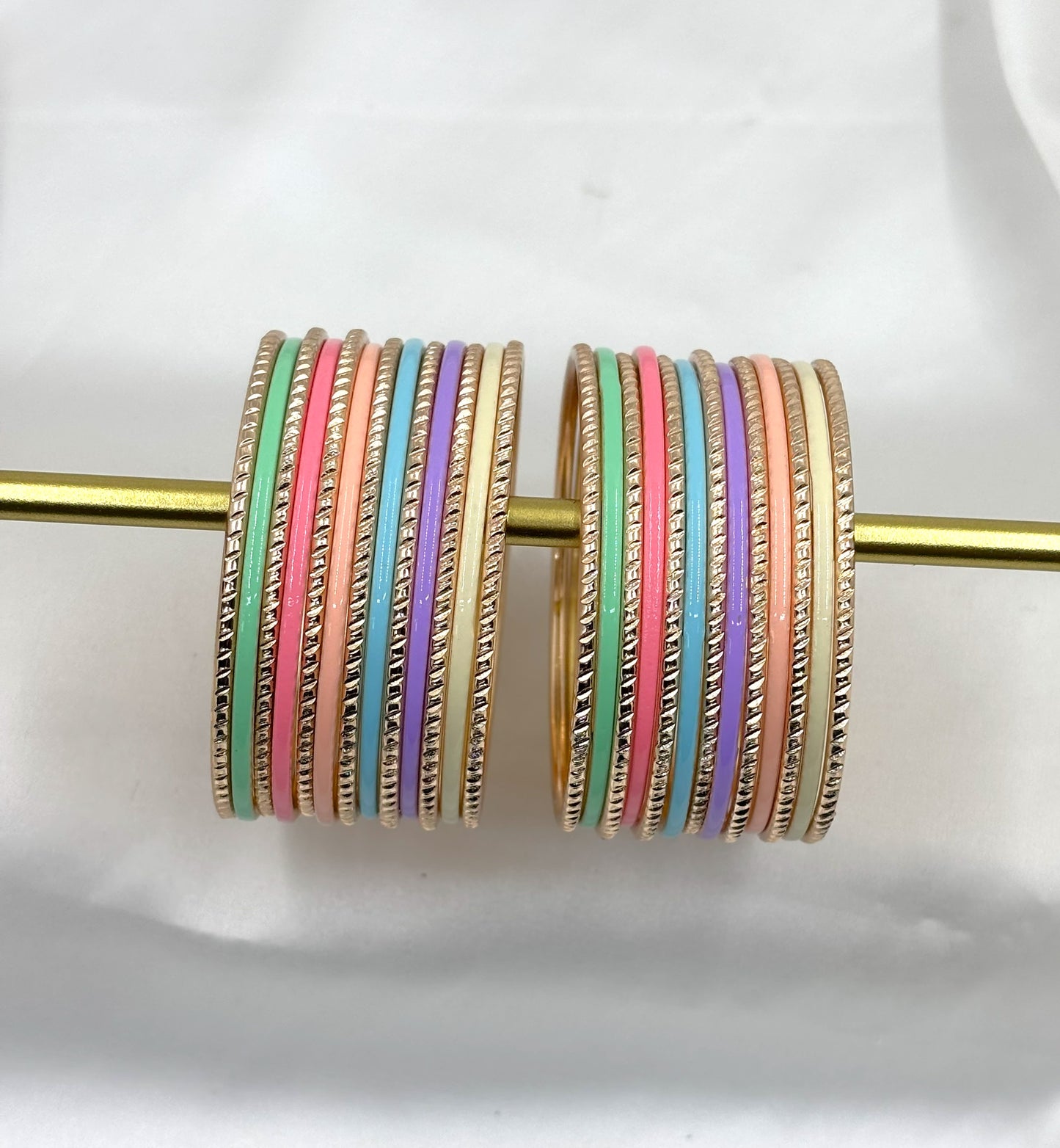 Kids Golden with Pastel Multicolor Bangles by Enava