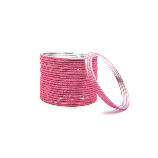 Shiny Light Gajari Metal 24 Bangles by Enava
