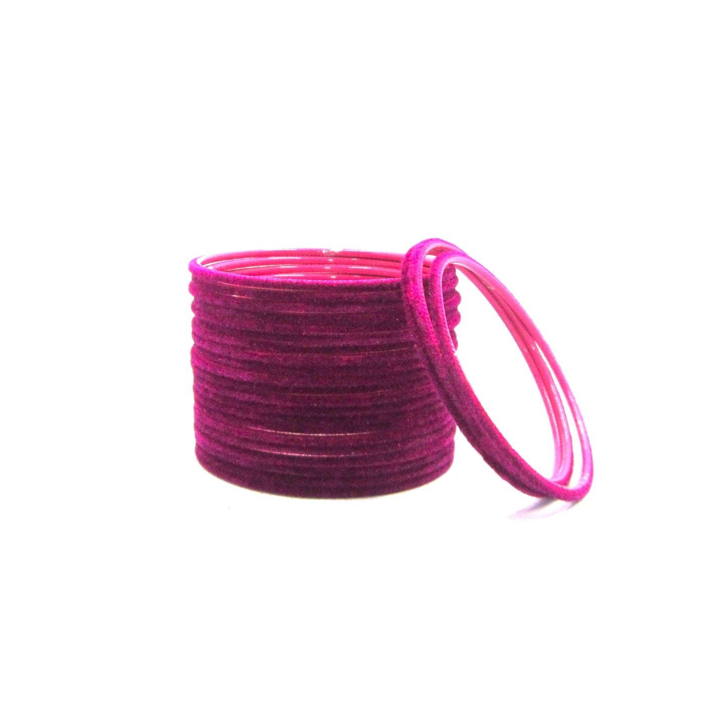 Velvet Magenta Metal 24 Bangles by Enava